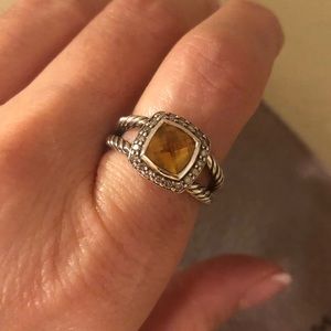 David Yurman Petite Albion Citrine Ring Size 7